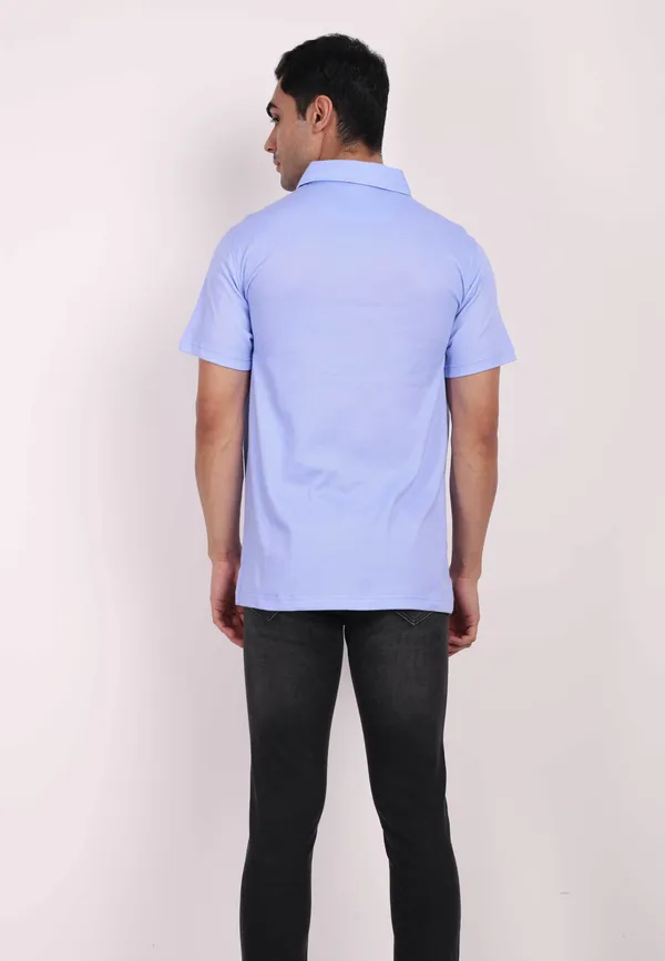 One_Sky_Solid_Men_Polo_Neck_Light_Blue_T-Shirt